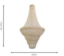 Load image into Gallery viewer, HAND BEADED SEASHELL CHANDELIER