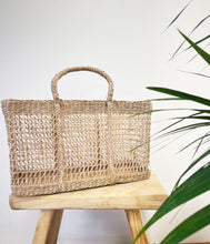 Load image into Gallery viewer, RETRO RECTANGLE SEA GRASS BASKET TOTE

