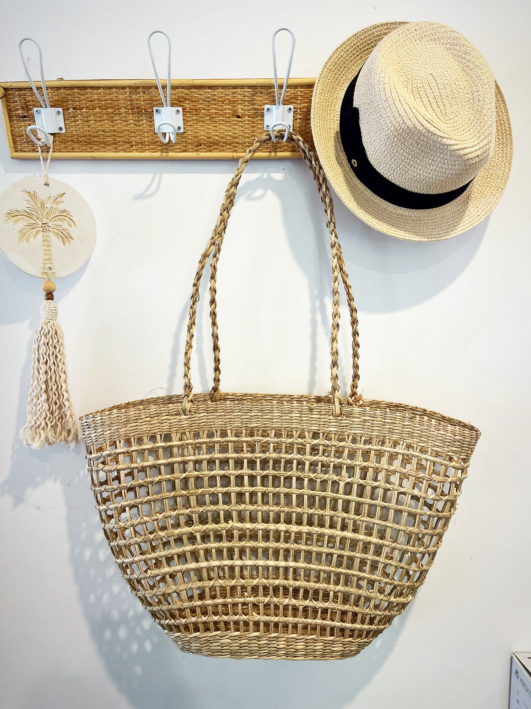 SEA GRASS SHORT HANDLE BASKET