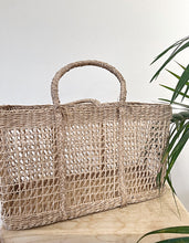 Load image into Gallery viewer, RETRO RECTANGLE SEA GRASS BASKET TOTE

