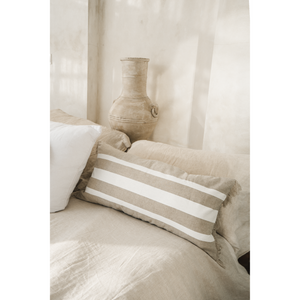 STRIPED LINEN LUMBAR CUSHION