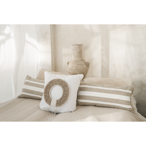 STRIPED LINEN LUMBAR CUSHION