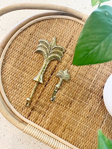 POLISHED BRASS PALM TREE HOOK
