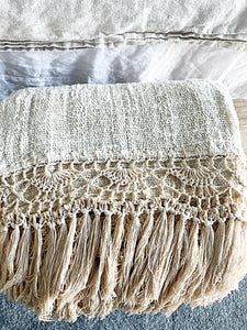 HAND LOOMED COTTON THROW BLANKETS