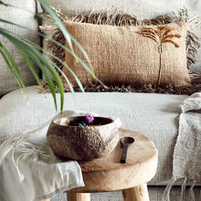 Load image into Gallery viewer, TONE ON TONE PALM TREE LUMBAR CUSHION
