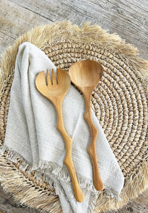 KINDLING HANDLE SALAD SERVER SET
