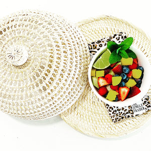 ROUND WHITE WASH FOOD COVER with TRAY