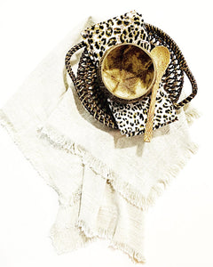 LINEN TEA TOWELS OR HAND TOWELS WITH BORDER STITCHING
