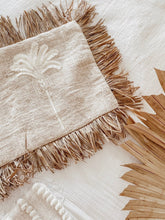 Load image into Gallery viewer, TONE ON TONE PALM TREE LUMBAR CUSHION
