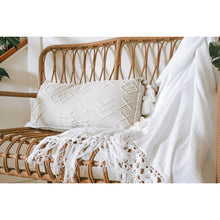Load image into Gallery viewer, PURE WHITE THROW with Macrame edge
