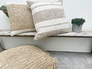 RAFFIA PANEL CUSHION